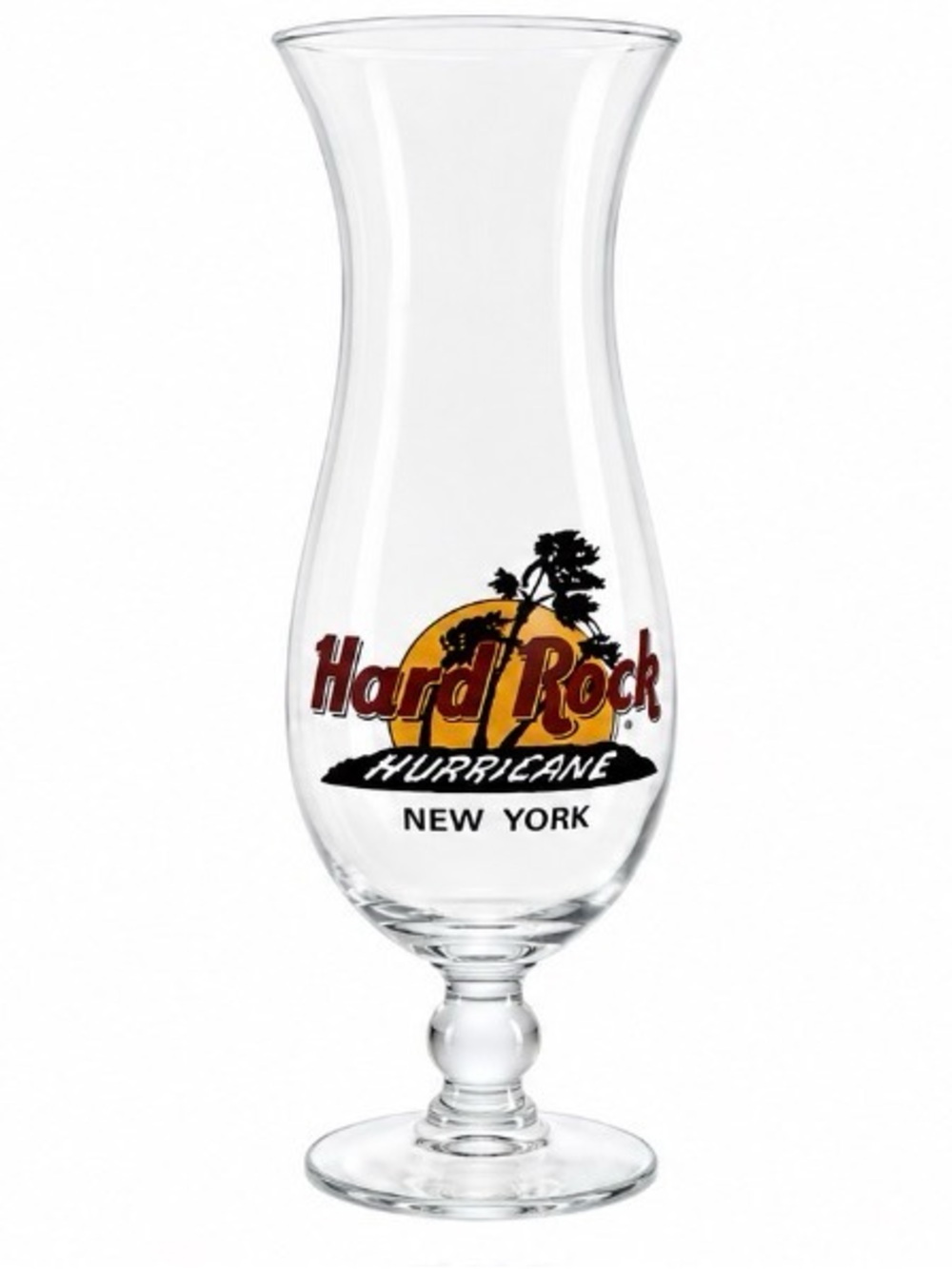 Hard Rock Hurricane New York Cocktail Glass Recipe Barware Collectible